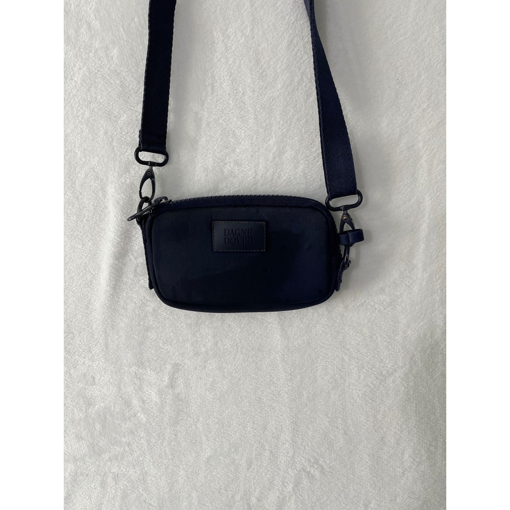 Dagne Dover Mara Phone Crossbody Bag Navy Vegan Recycled Nylon Adjustable Strap - Picture 2 of 8